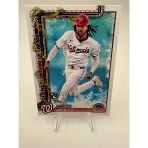 2022 Topps Holiday James Wood Washington Nationals Baseball Rookie Card RC H94